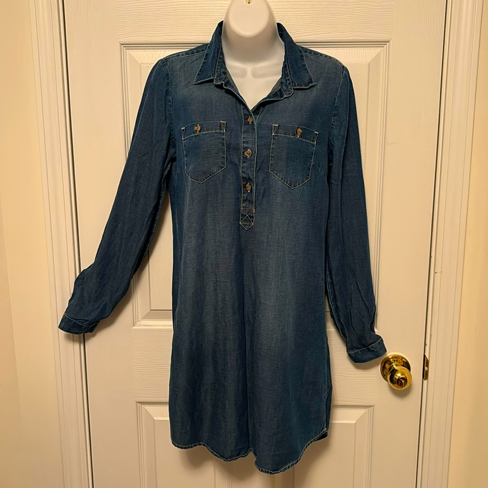 Lucky Brand Denim Shirt Dress Size Small